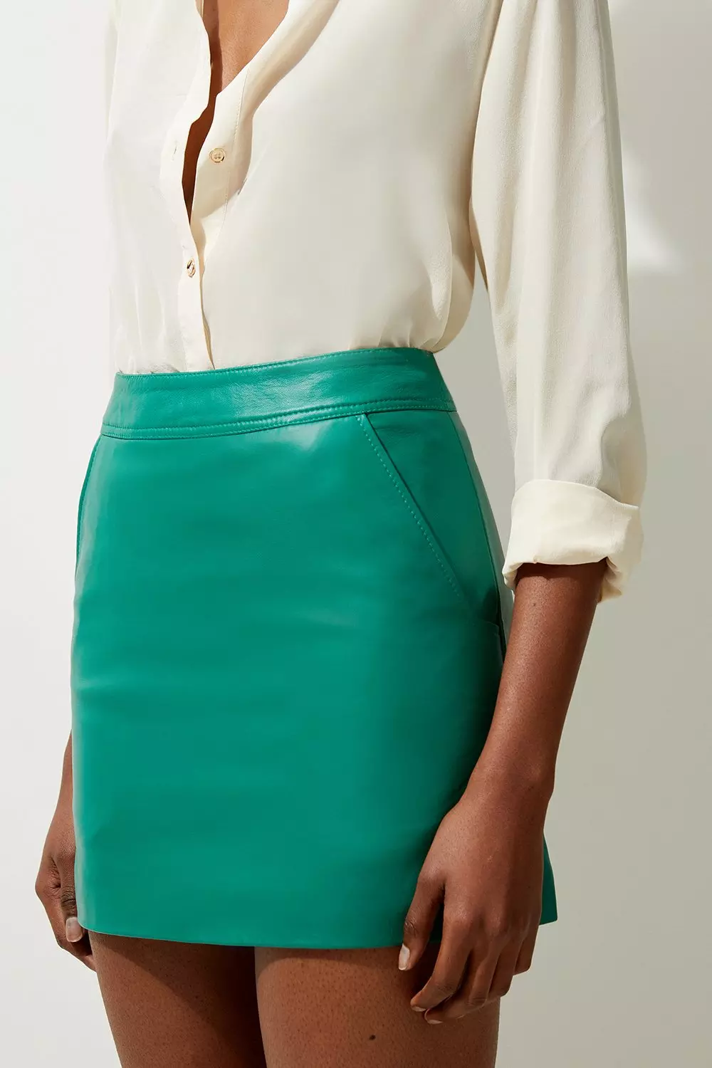 Leather Mini Skirt Karen Millen